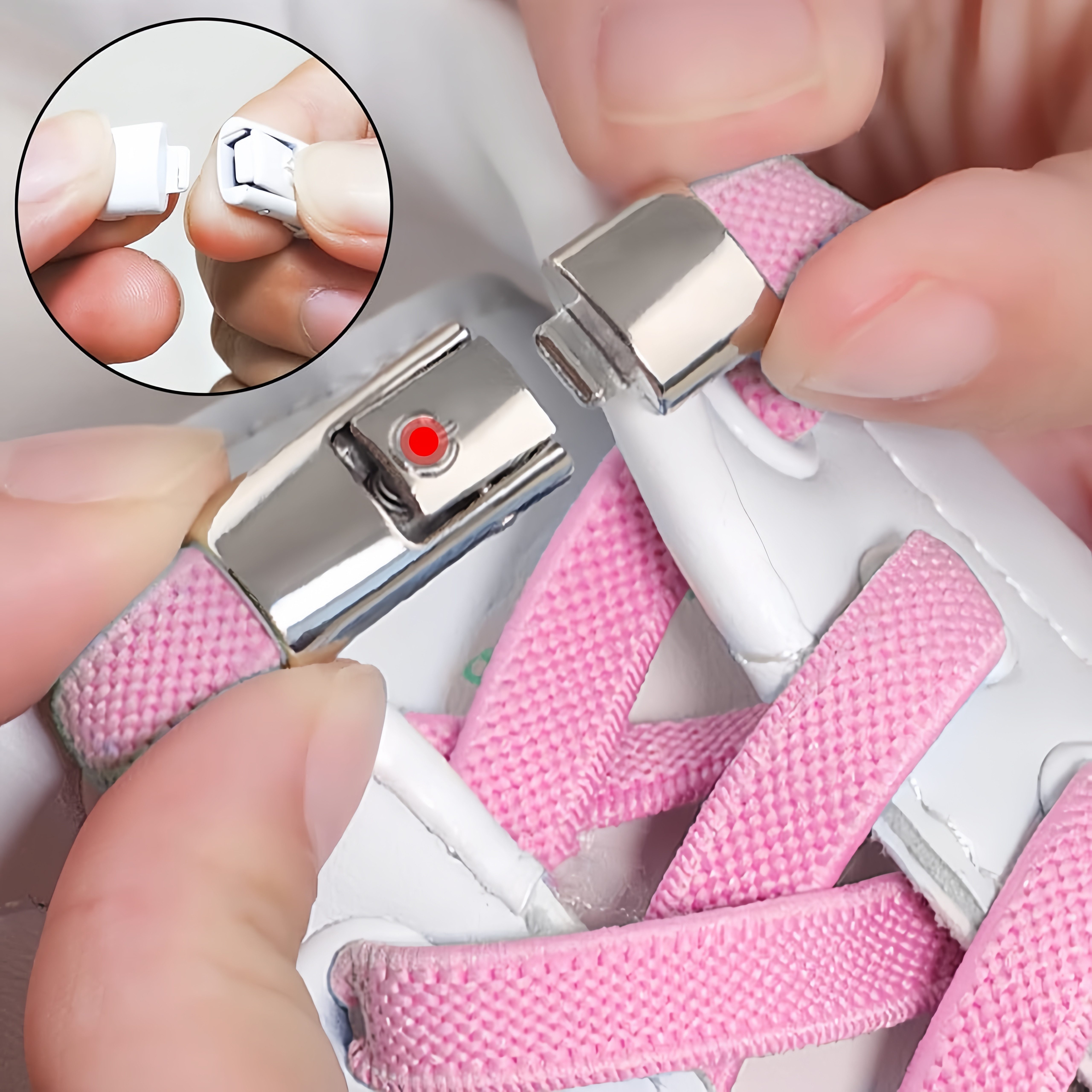 FOUORTUNATE-BEE Schnürsenkel 12 Schnürsenkel-Clips für schnelles An- und Ausziehen, Für Kinder- und Erwachsenenschuhe, Sport & Freizeit