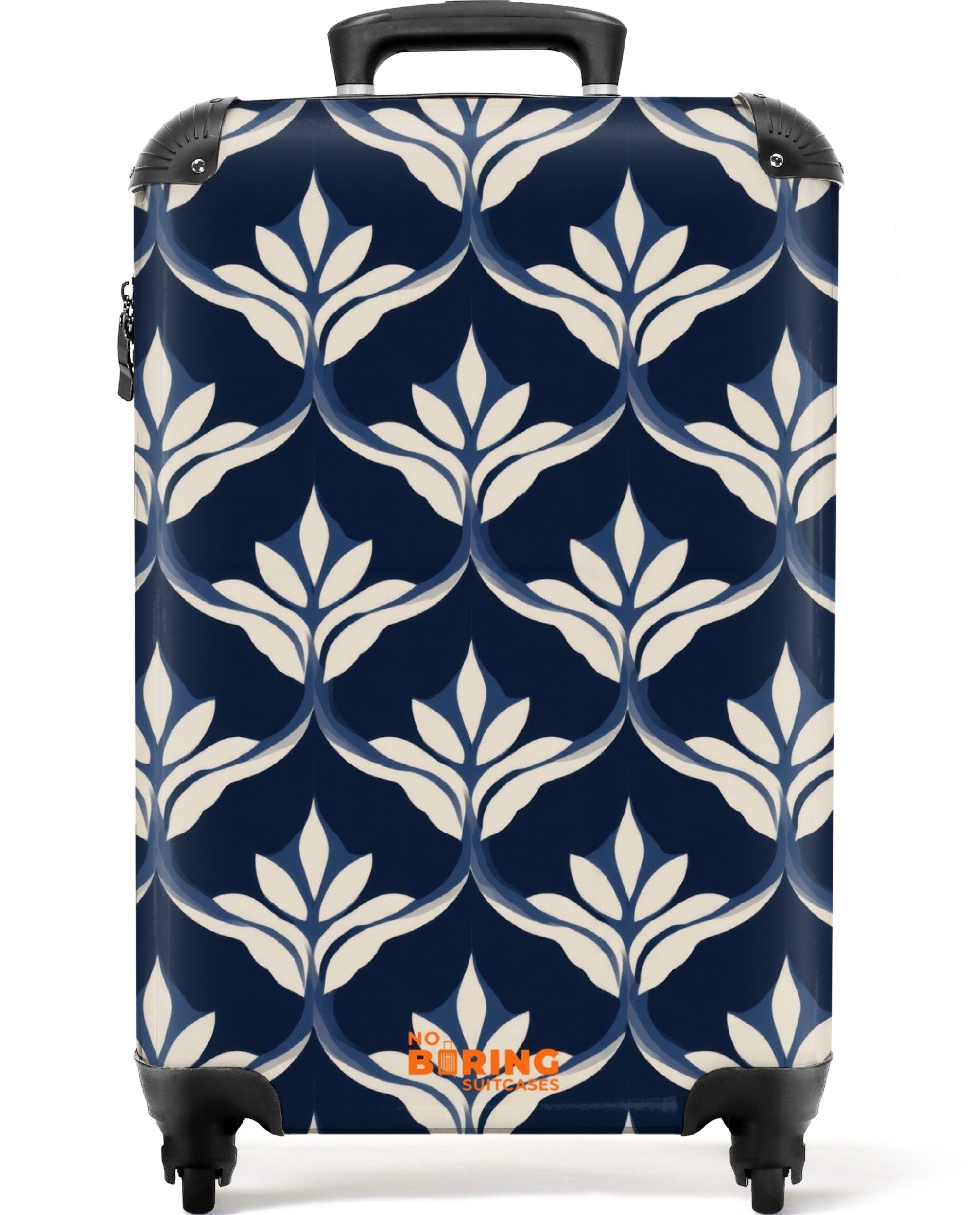 NoBoringSuitcases.com© Hartschalen-Trolley Modern - Design - Blau 55x35x20cm, Kinder Koffer Klein, Trolley Handgepäck, Reisekoffer