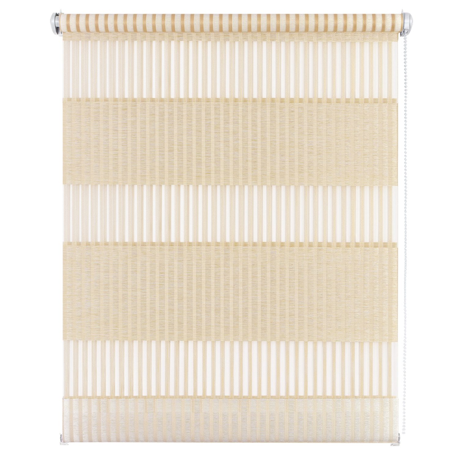 Doppelrollo Fensterrollo DOX Duo-Rollo Klemmfixierung Zebrarollo Seitenzugrollo, Rikmani, Klemm- oder Schraubmontage