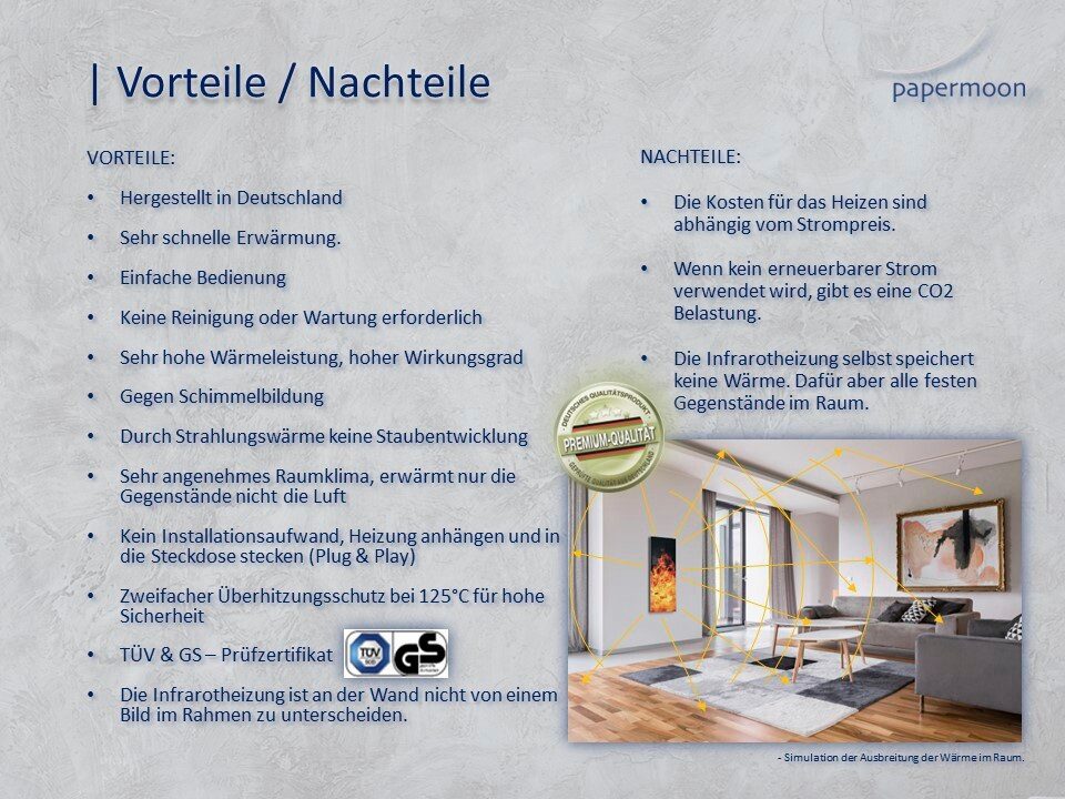 Papermoon Infrarotheizung Dschungeltiere, sehr angenehme Strahlungswärme