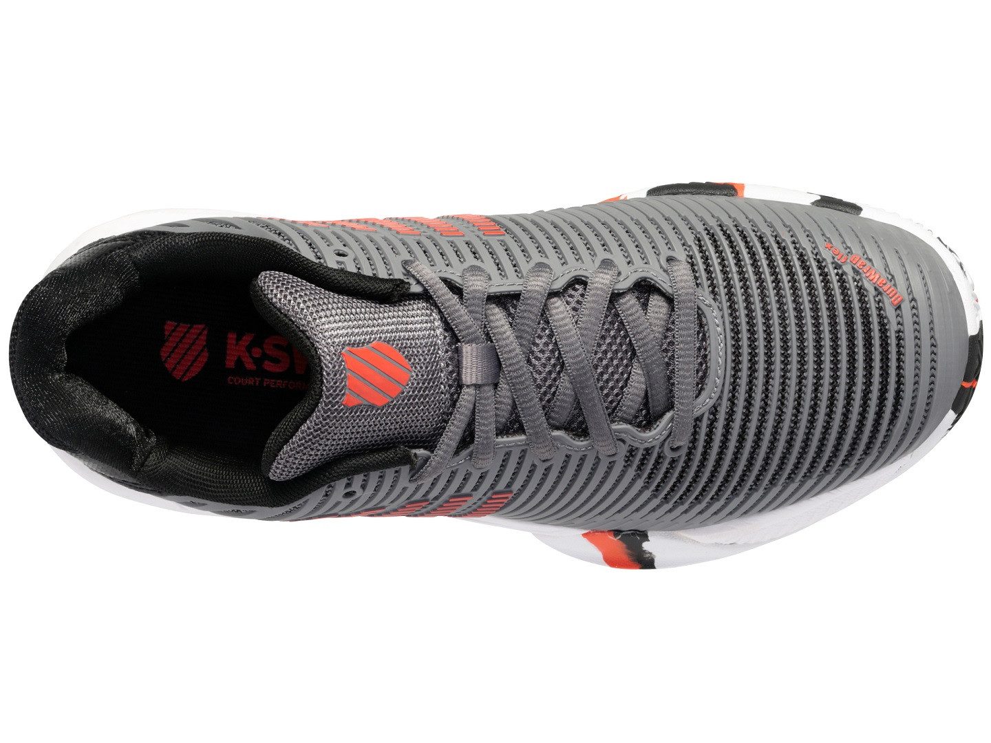 K-Swiss Performance Hypercourt Express 2 Clay/Sandplatz stahlgrau Kinder Tennisschuh