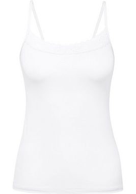 CALIDA Unterhemd Natural Comfort Lace (1-St) Top mit verstellbaren Trägern, zarter Spitzen-Look