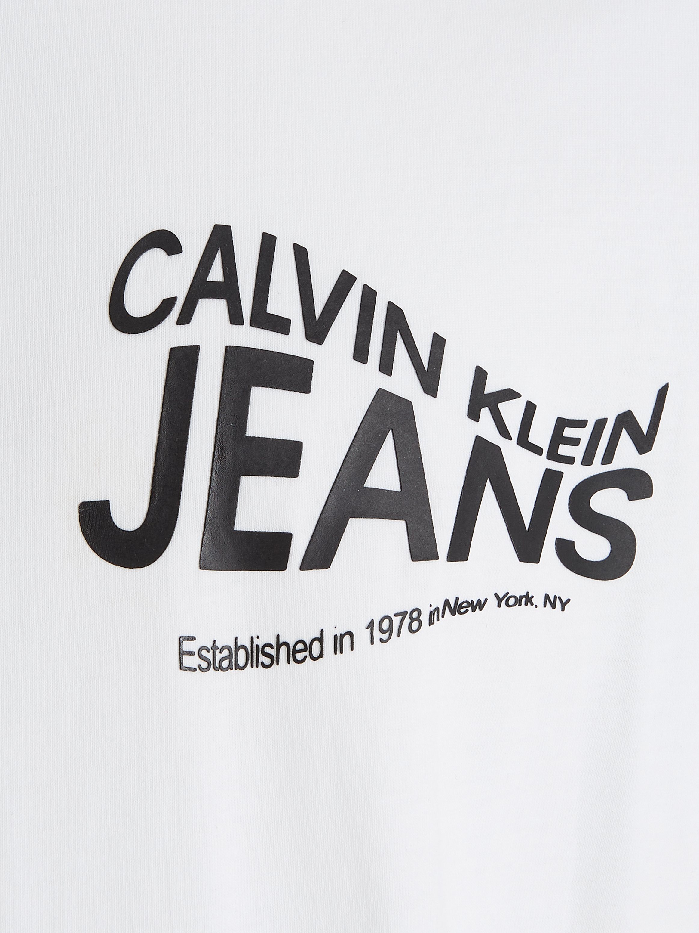 Calvin Klein Jeans T-Shirt TEE White Bright GRAPHIC MOTION FUTURE