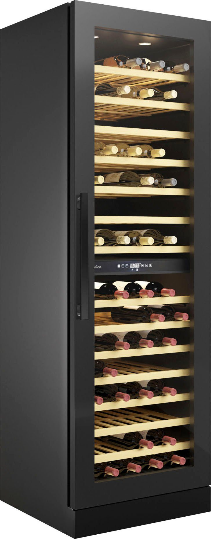 Amica Weinkühlschrank WK 348 100 S,für 117 Standardflaschen á 0,75l, Standkühlschrank