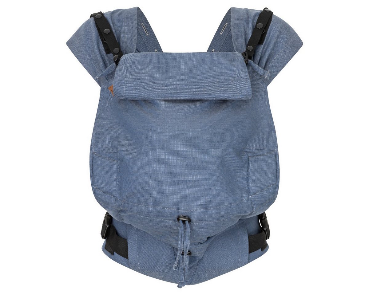 Hoppediz Babytrage Primeo, ab Geburt (2,5 kg) Bauchtrage & Rückentrage aus 100 % Bio-Baumwolle