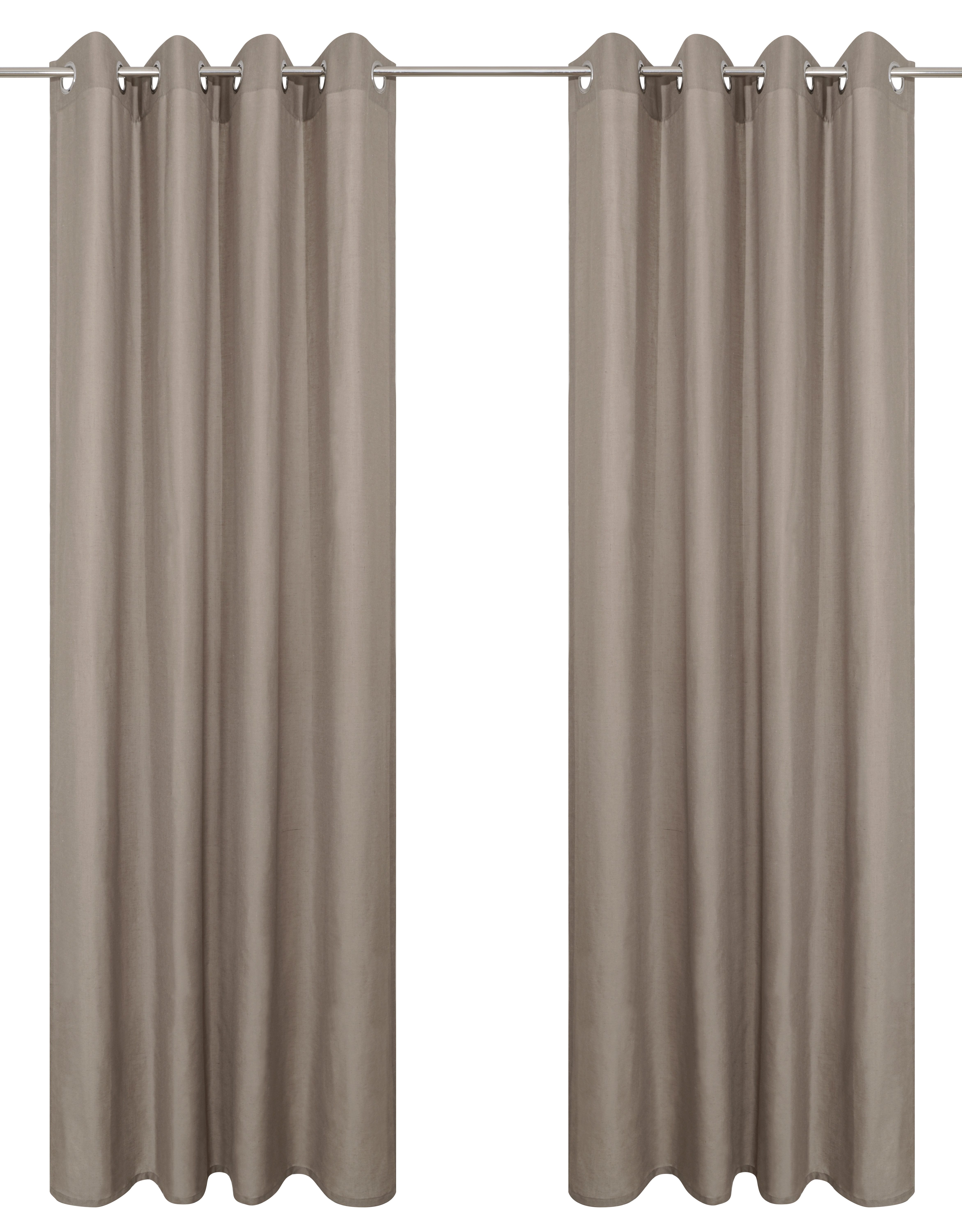 OTTO home Gardine Rudy (1 St), Ösen, transparent, Halbtransparent, Leinenlook, Polyester-Leinen-Mischung