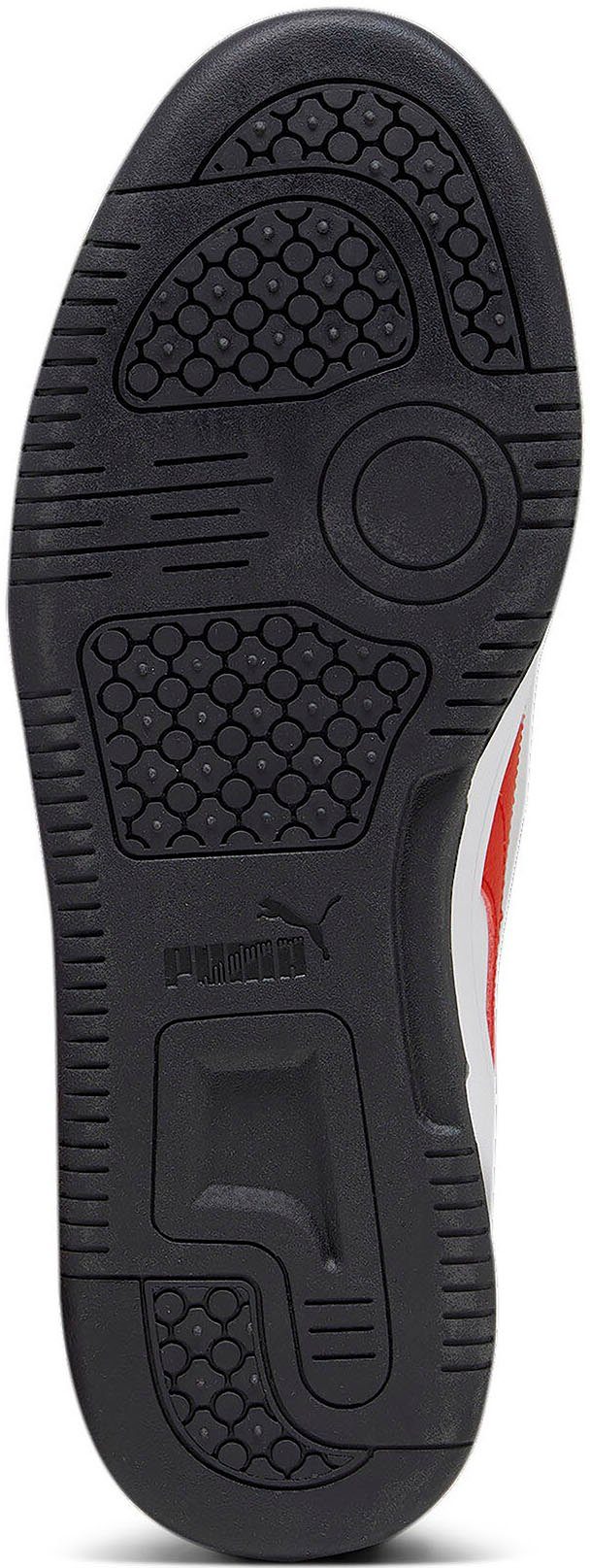 LOW Sneaker All PUMA White-For PUMA Time Red-PUMA Black REBOUND V6