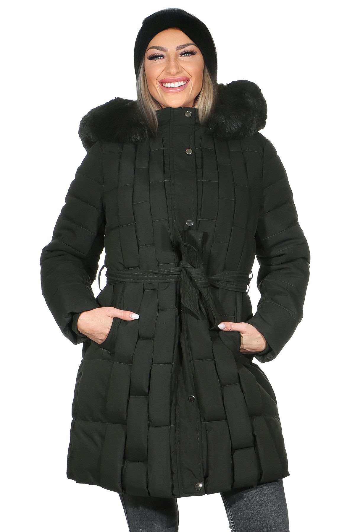 Aurela Damenmode Steppmantel Damen Mantel gefütterter günstig online kaufen