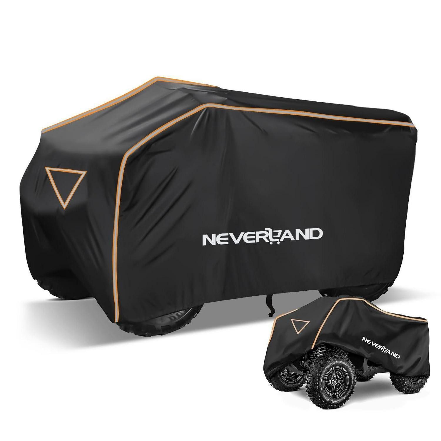 LuxusKollektion Schutzplane Abdeckplane Quad ATV Abdeckung 420D orange schwarz XXXL 256 110 120cm