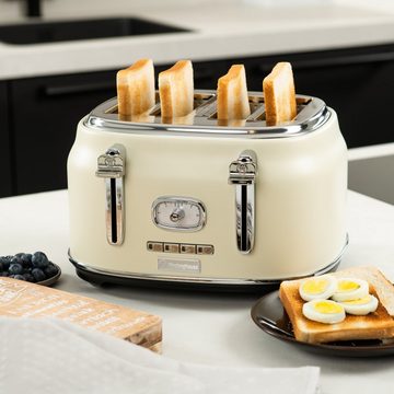 Westinghouse Toaster Retro Früstücksset, 4 kurze Schlitze, für 4 Scheiben, 1750 W, Wasserkocher 1,7 L Volumen & Filterkaffemaschine