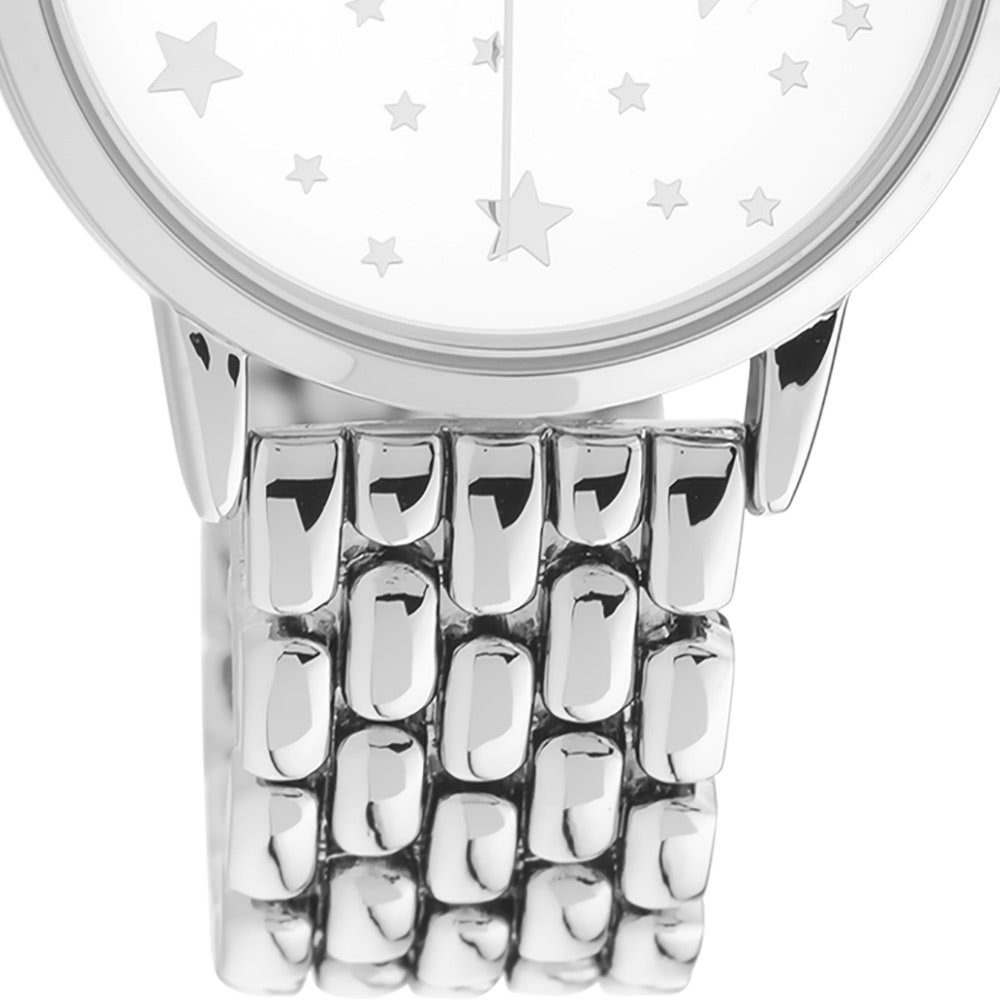 OOZOO Quarzuhr Oozoo Damen Armbanduhr Timepieces, (Analoguhr), Damenuhr rund, mittel (ca. 34mm) Edelstahlarmband, Elegant-Style