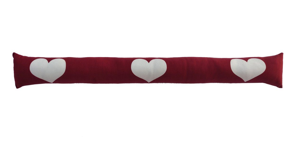 Trend Line Zugluftstopper TrendLine Zugluftstopper Herzen dunkelrot 90 x 12