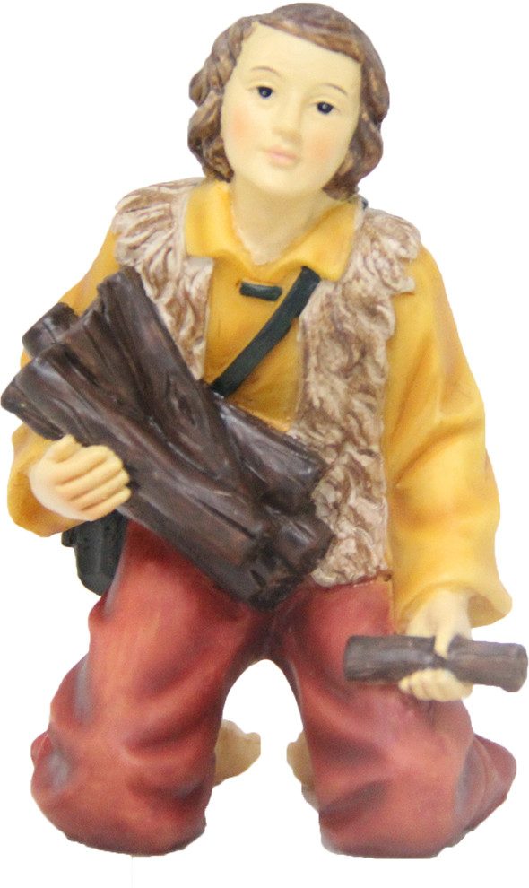 FADEDA Krippenfigur FADEDA Hirte mit Holz, Höhe in cm: 11