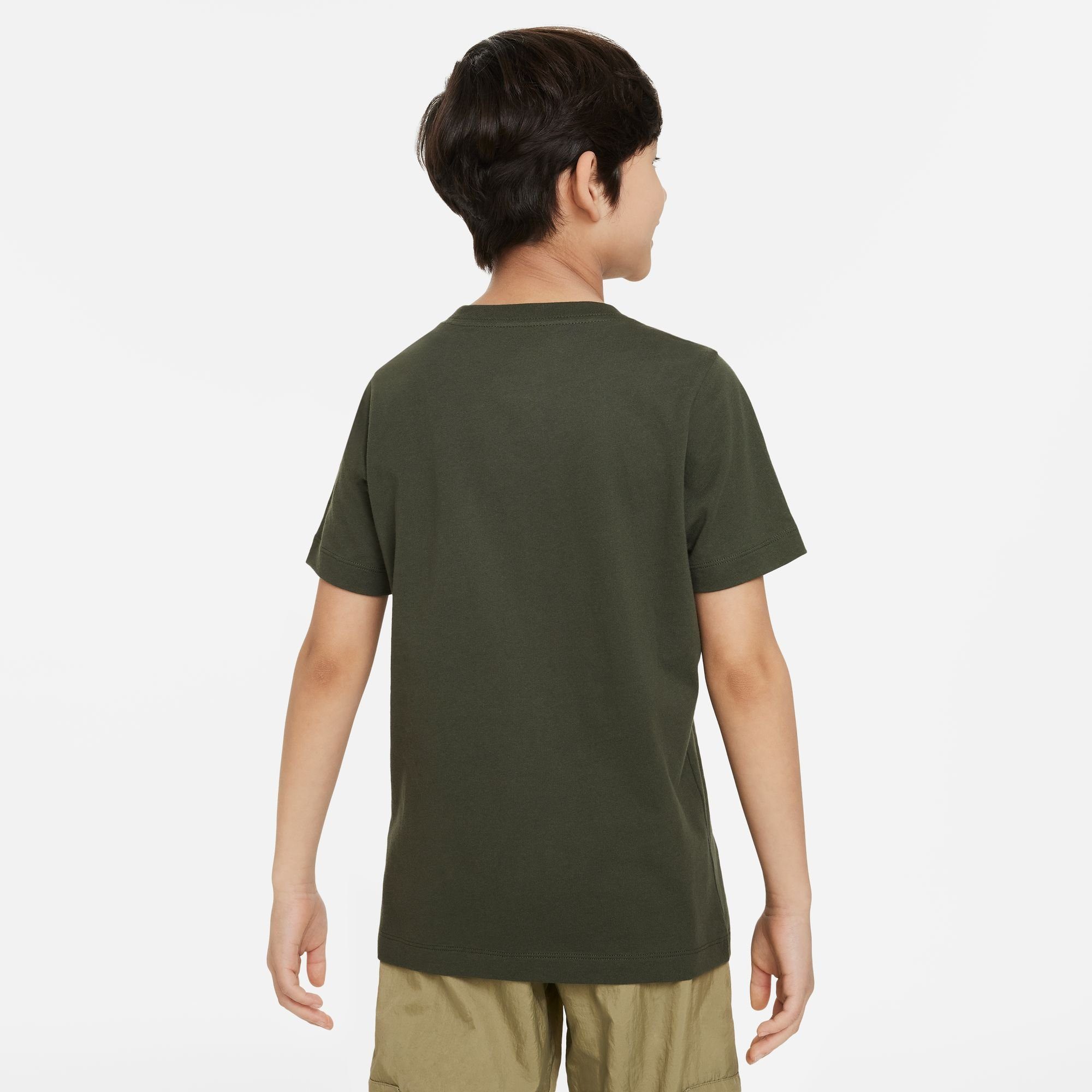 Sportswear T-Shirt Nike KHAKI/WHITE KIDS' BIG T-SHIRT CARGO