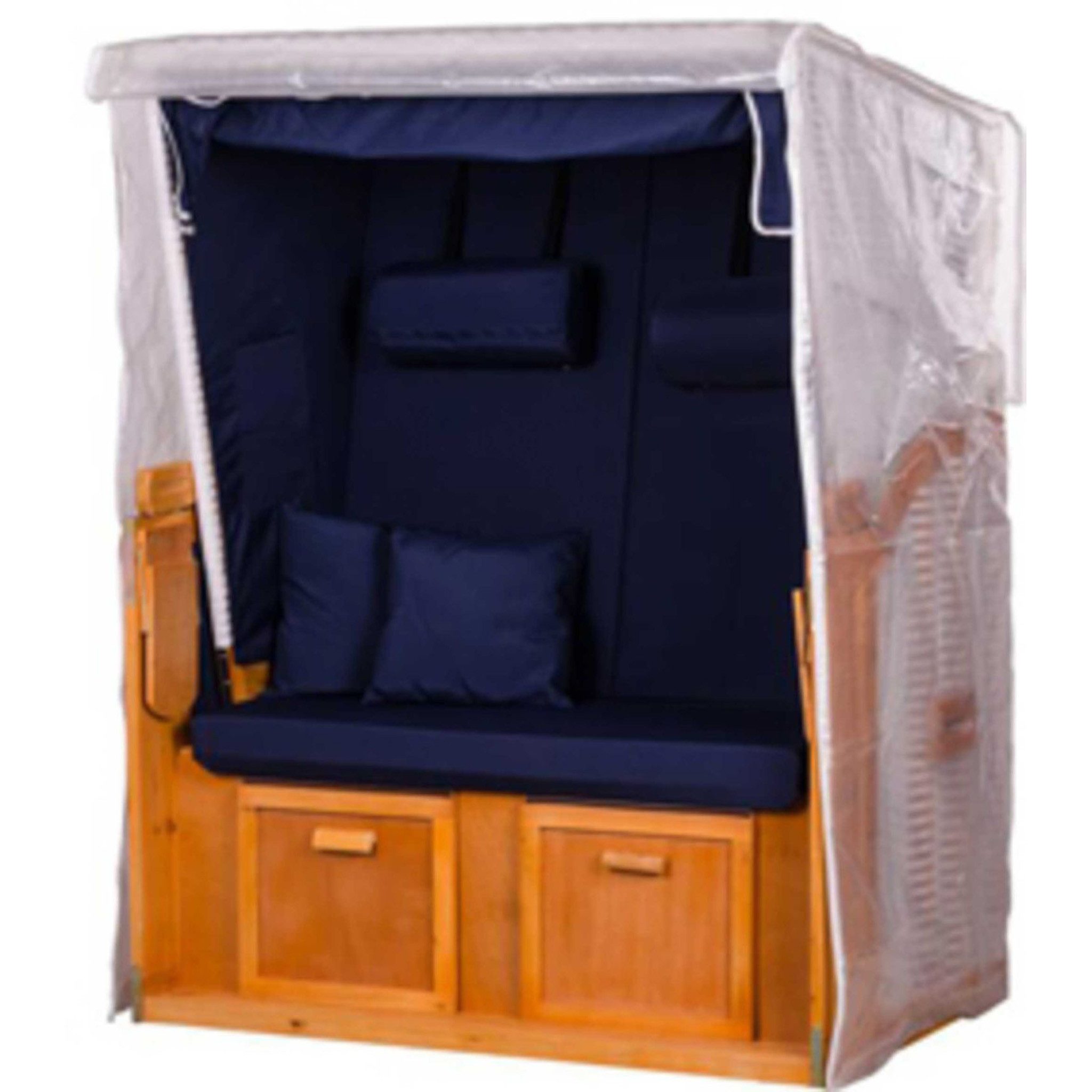 bene living Strandkorb-Schutzhülle Basic PVC - Zweisitzer - Größe M (Outdoor-Set, 1-St., Strandkorb-Schutzhülle Größe M), transparent - schneller Staub- und Schmutzschutz
