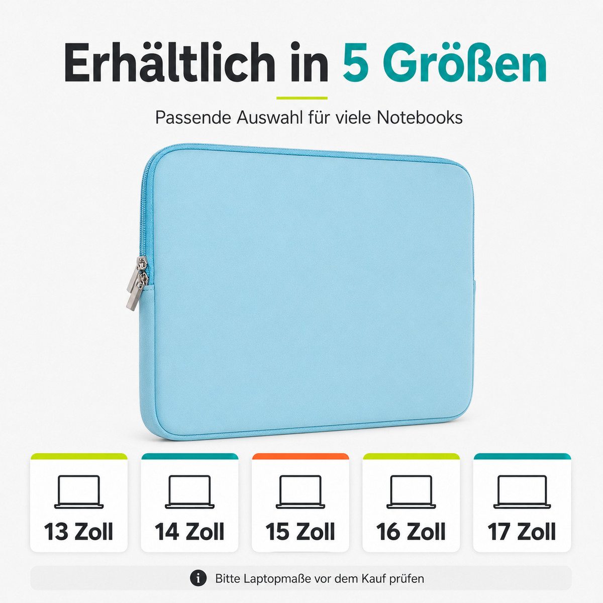 König Design Laptoptasche Universal Notebooktasche 13 Zoll Sleeve Tasche Hülle Laptop Case Cover, weiches Innenfutter zum Schutz vor Kratzern