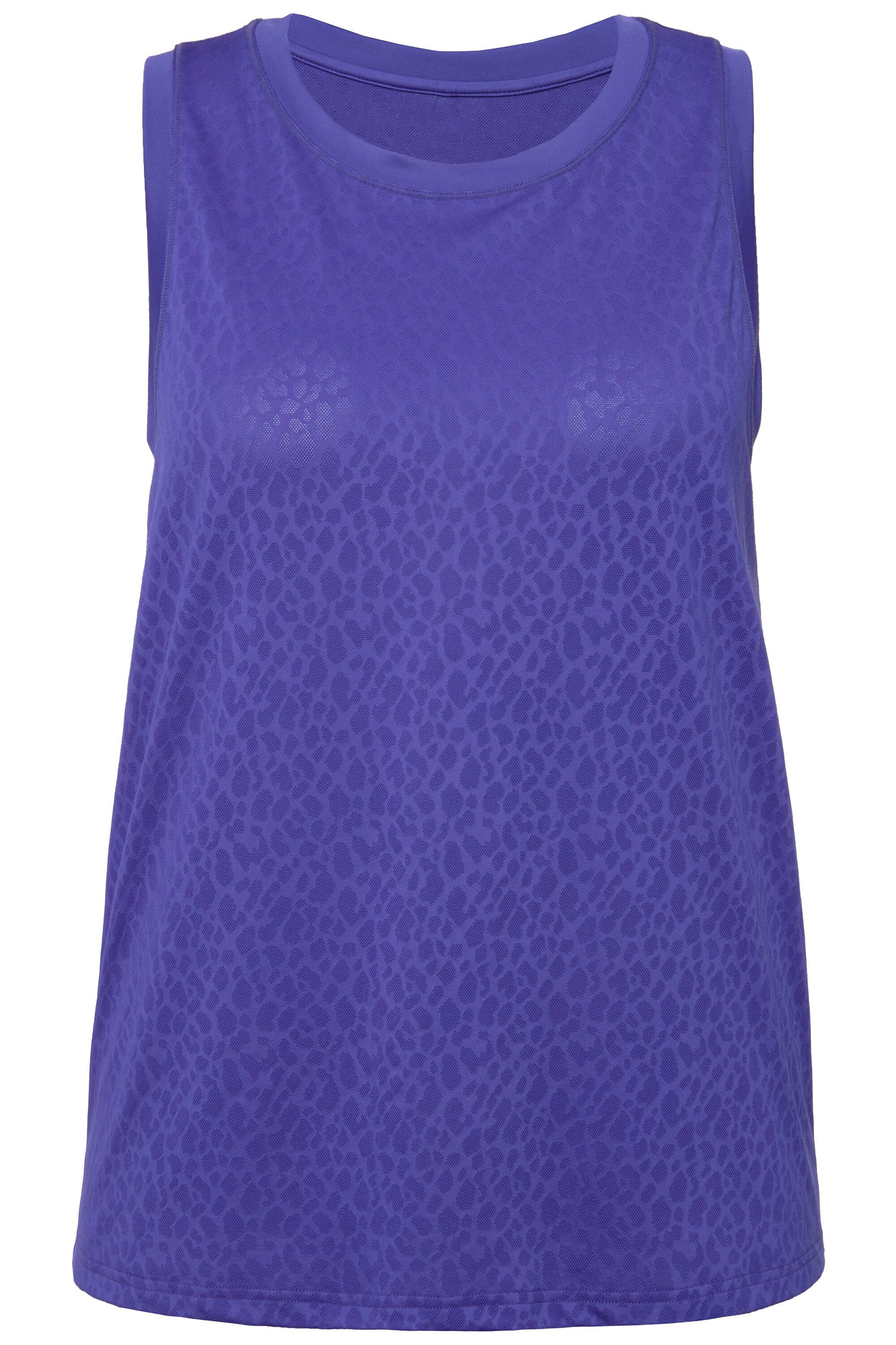 Studio Untold Longtop Top Leo-Ausbrenner Rundhals günstig online kaufen