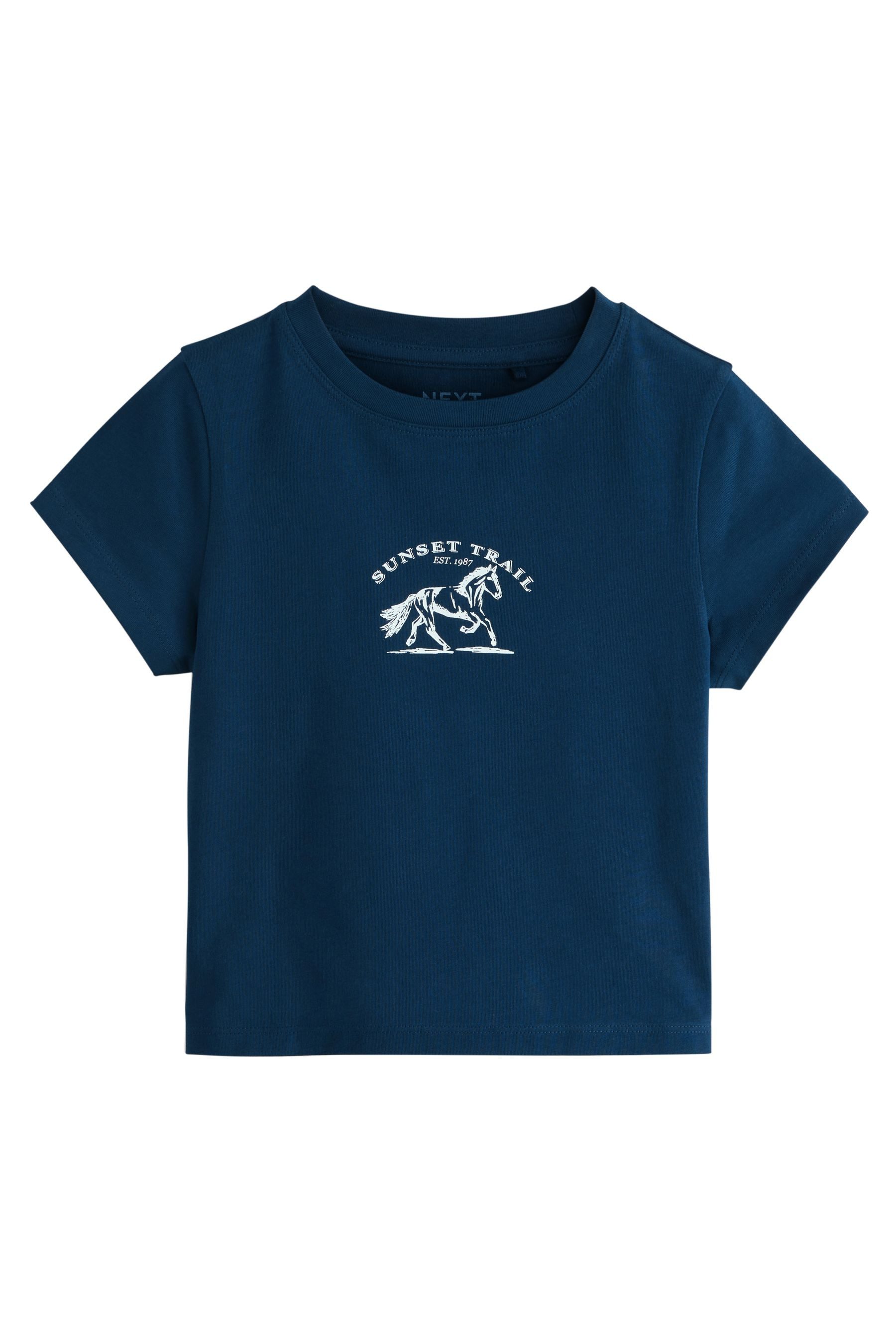 Next T-Shirt Körpernahes T-Shirt mit Grafik (1-tlg)