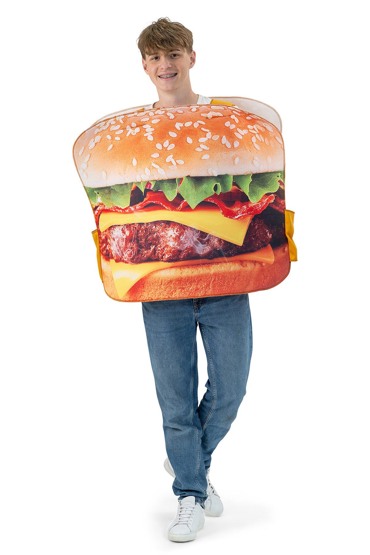 Kostüm Spaßkostüm 'Hamburger' für Erwachsene, Einheitsgr