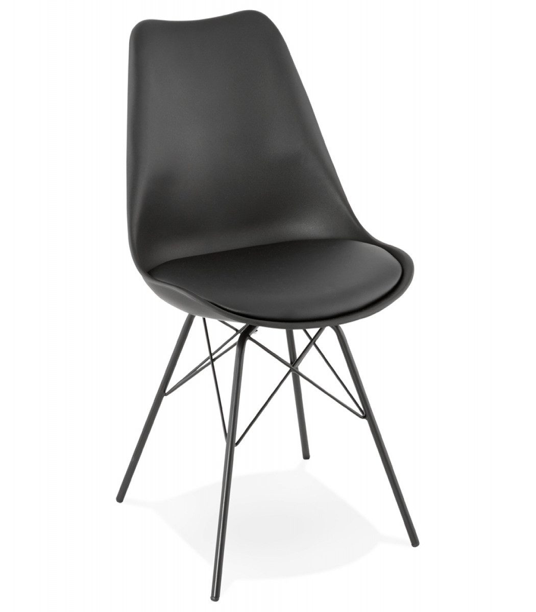 KADIMA DESIGN Esszimmerstuhl Designerstuhl Schwarz Metall günstig online kaufen