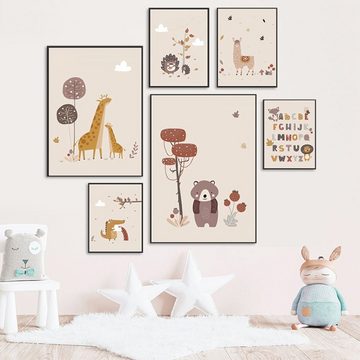 Color Design Poster, (6er Set), Bilder für Kinderzimmer Wohnzimmer Flur Küche Schlafzimmer, Dekoration Wandbild ohne Rahmen, gedruckt auf Premium Papier, ECO verpackt ohne Plastik, Made in Germany, Modell A452