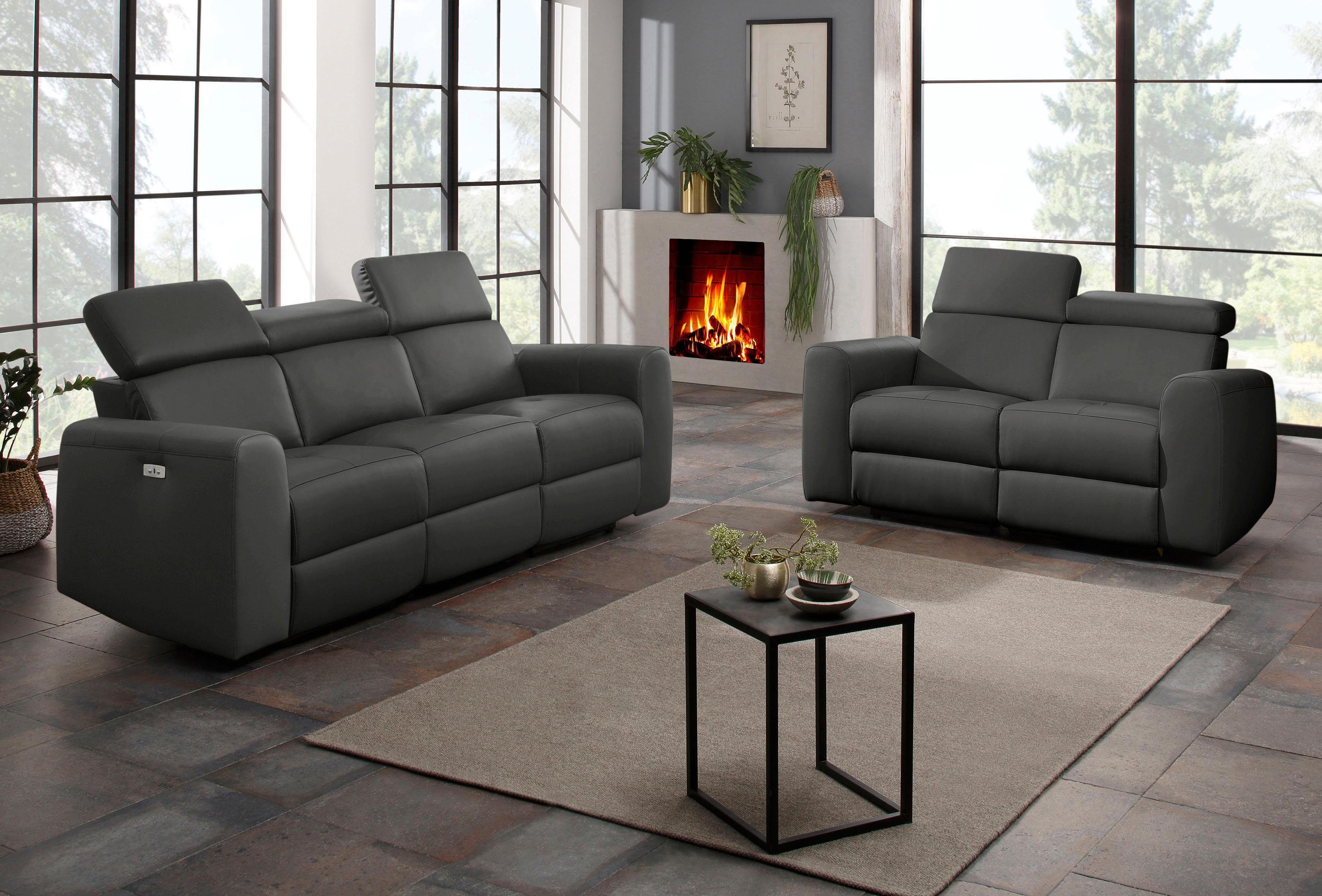 Home affaire Polstergarnitur Sentrano, (Set, 2-tlg), auch mit elektrischer günstig online kaufen