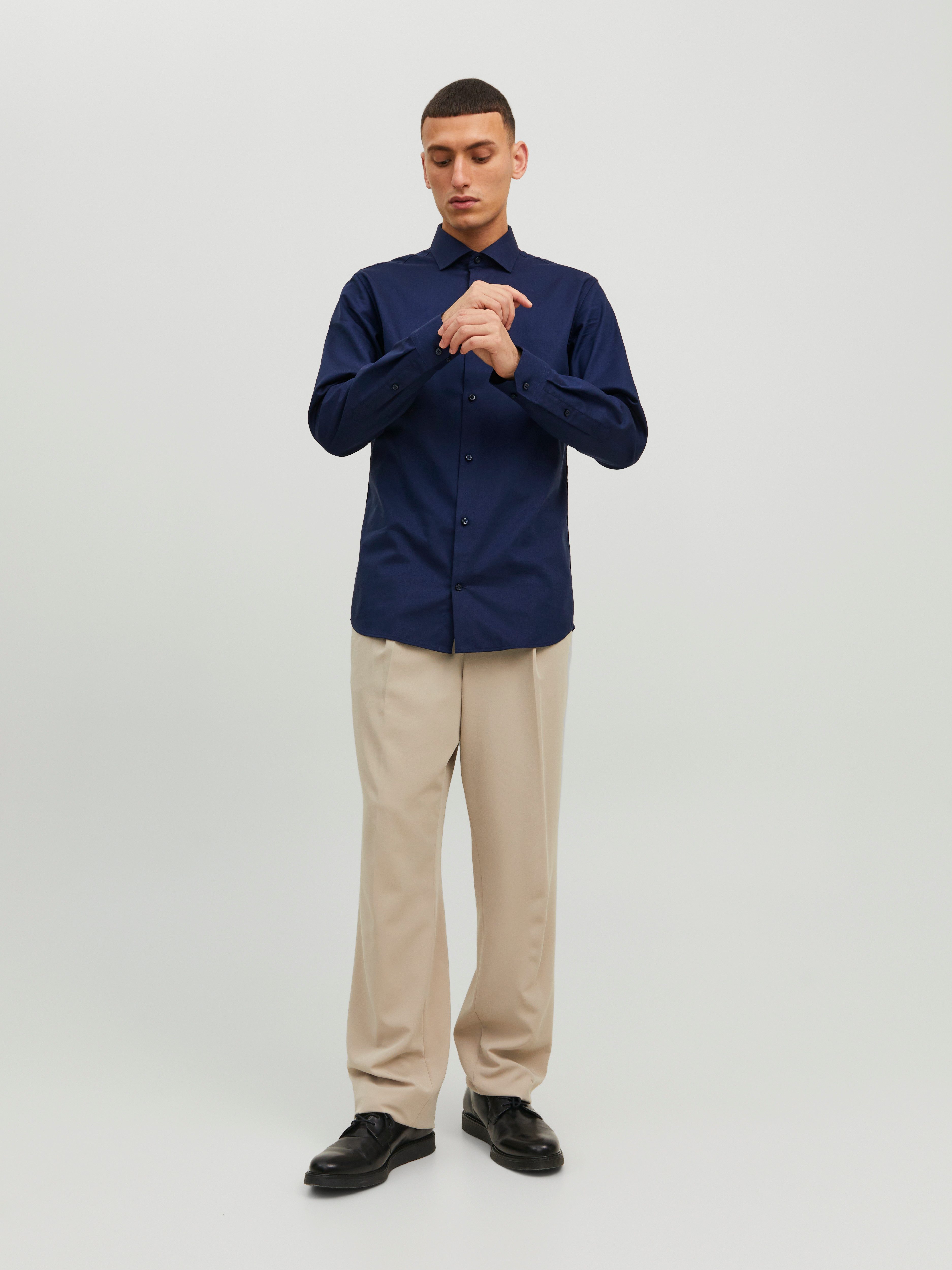 Jack & Jones Langarmhemd JPRBLAPARKER Slim Fit Hemd, atmungsaktiv, ideal für den Alltag Baumwolle, slim fit – Bild 5 von 5