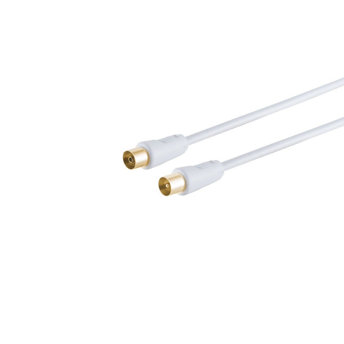 S/CONN maximum connectivity® Koax-Kabelverbinder Antennenkabel, 100% geschirmt, vergoldete Kontakte, BZT - CE > 100 dB