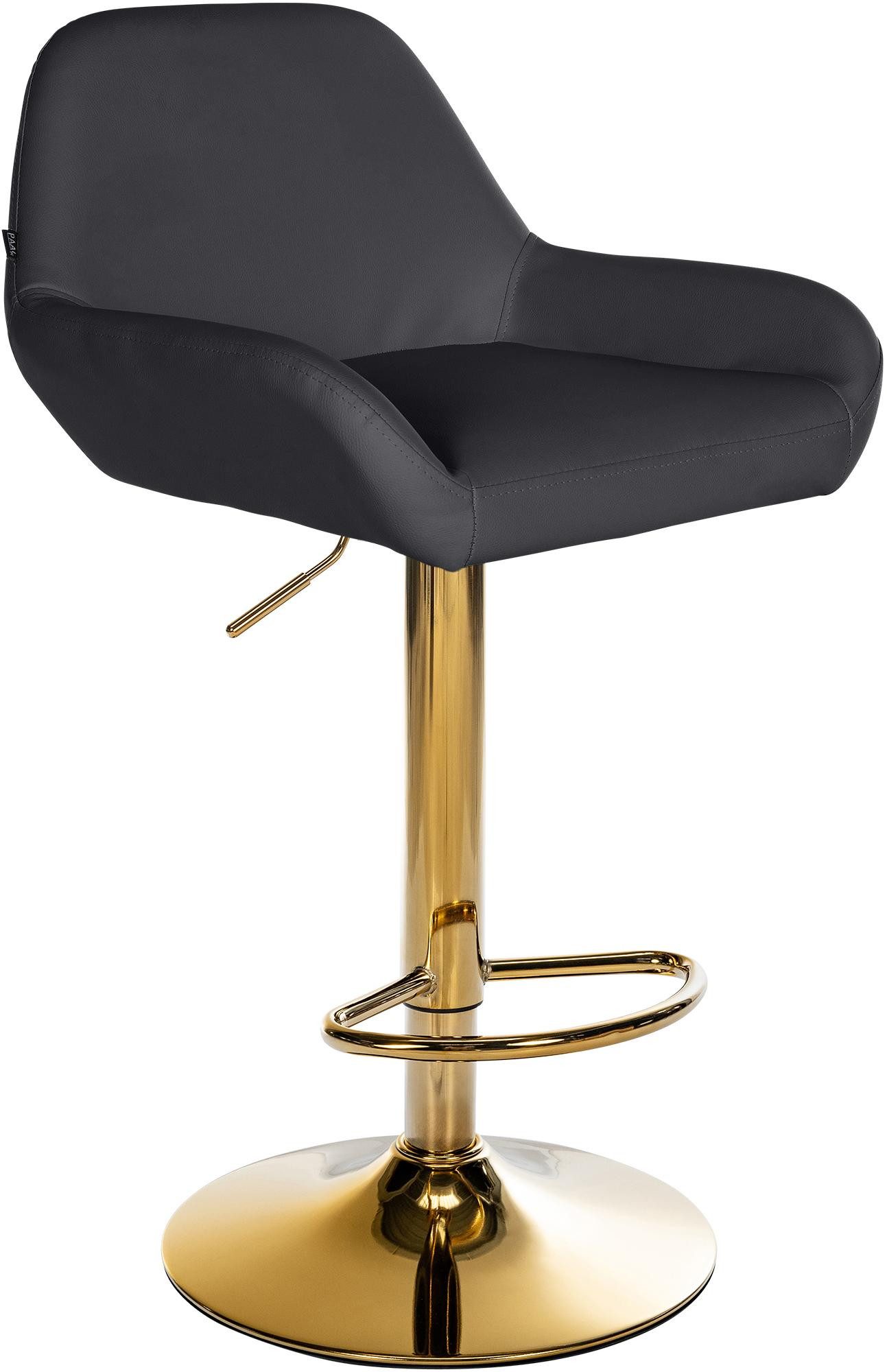 CLP Barhocker Braga, Kunstleder-Bezug, Gold-Optik, höhenverstellbar günstig online kaufen
