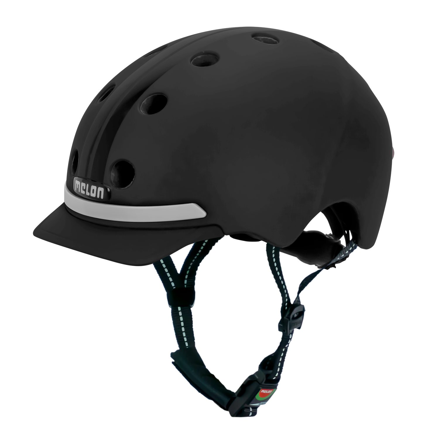 Melon Fahrradhelm E-Series Black Ice mit Vorder- und Rücklicht, super leicht, Magnetverschluss, größenverstellbar, mehr als 50 Designs