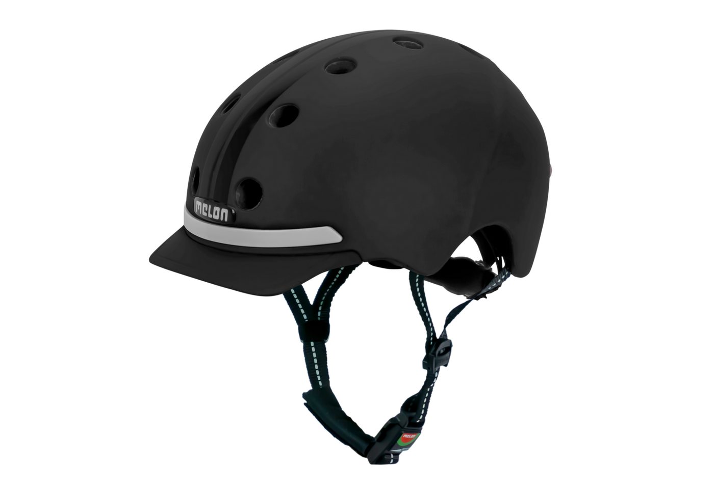 Melon Fahrradhelm E-Series Black Ice mit Vorder- und Rücklicht, super leicht, Magnetverschluss, größenverstellbar, mehr als 50 Designs