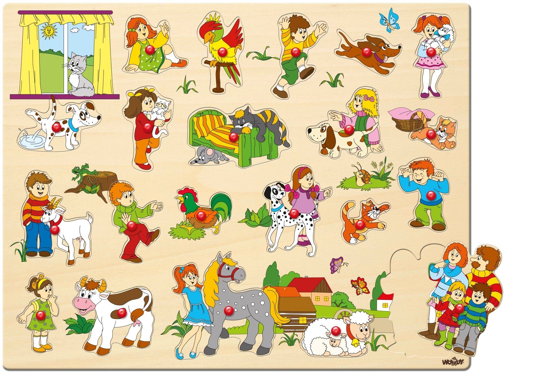 Woodyland Lernspielzeug Großes Holzpuzzle / Greifpuzzle günstig online kaufen
