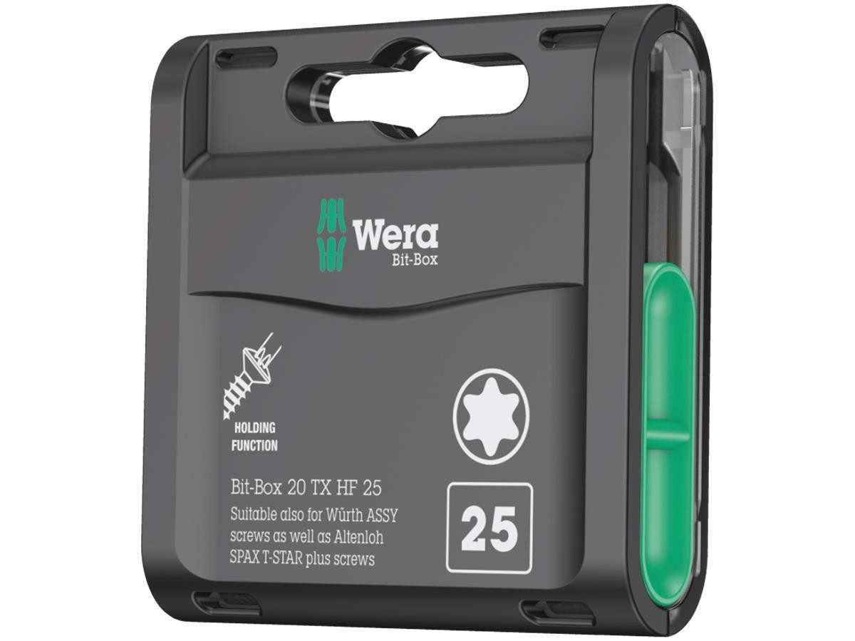 Wera Bit-Set 20 TX HF, Set, 20-St., 1/4" Sechskant-Antrieb, inkl Bit-Box, Farbkennzeichnung nach Größen