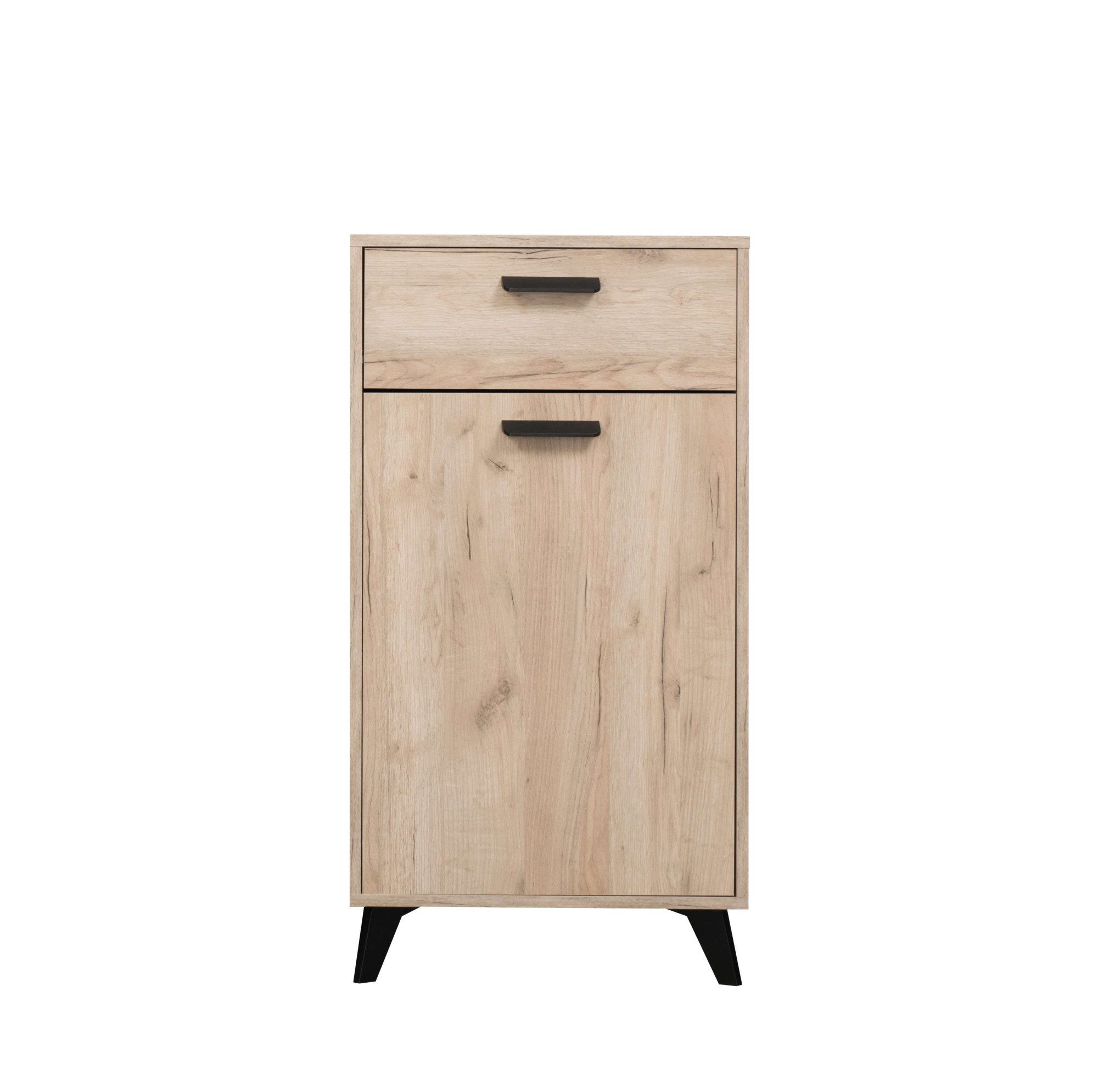 INOSIGN Schuhschrank Umbria, Schuhkommode, Schuhregal, mit einer Schublade, Höhe 101 cm in Grau Eiche, mit einer Schublade, mit schwarzen Beinen