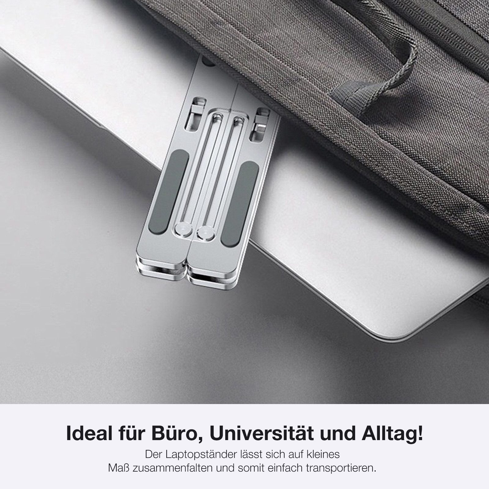 Tec-Expert Laptop-Ständer Faltbarer Metall Notebook Laptop Tablet Buch Halter, 7 Positionen, (1-tlg., Computer Ständer Halterung Stativ universal einsetzbar)
