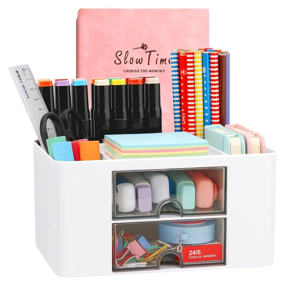 TUWENA Organizer Schreibtisch Organizer mit Schubladen, Multifunktionaler Stifthalter