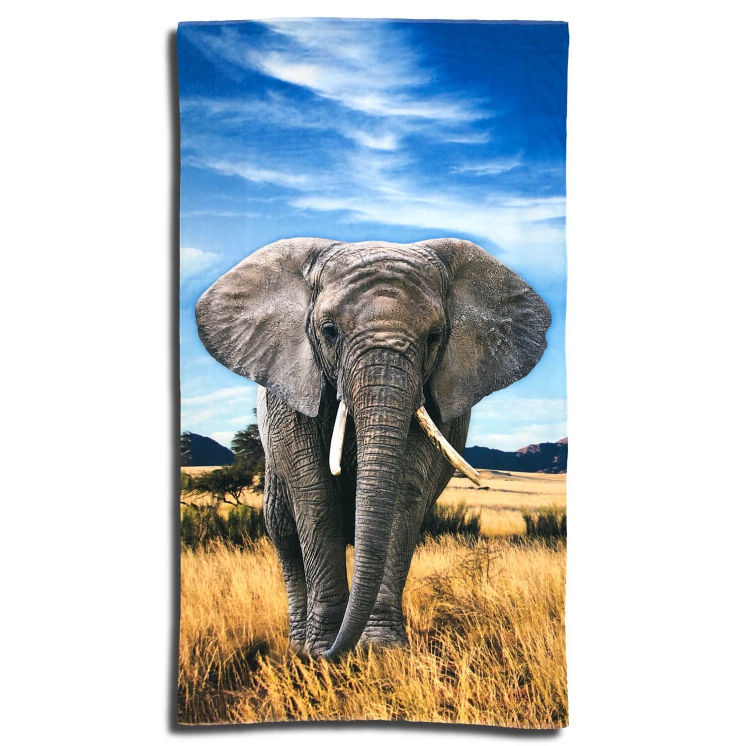 ESPiCO Strandtuch Elefant, Frottee-Velour (1-St), Safari, Wildnis, Tierwelt günstig online kaufen