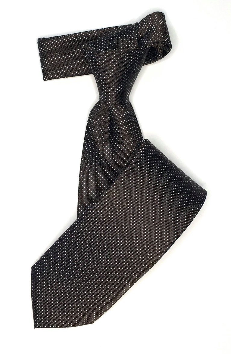 Seidenfalter Krawatte Seidenfalter 7cm Picoté Krawatte Braun