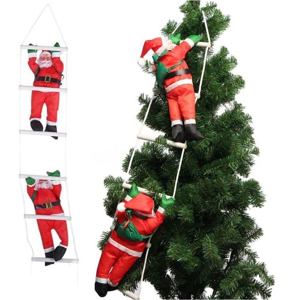 Coonoor Weihnachtsmann Nikolaus auf Leiter 25cm Weihnachtsdekoration (1 St)