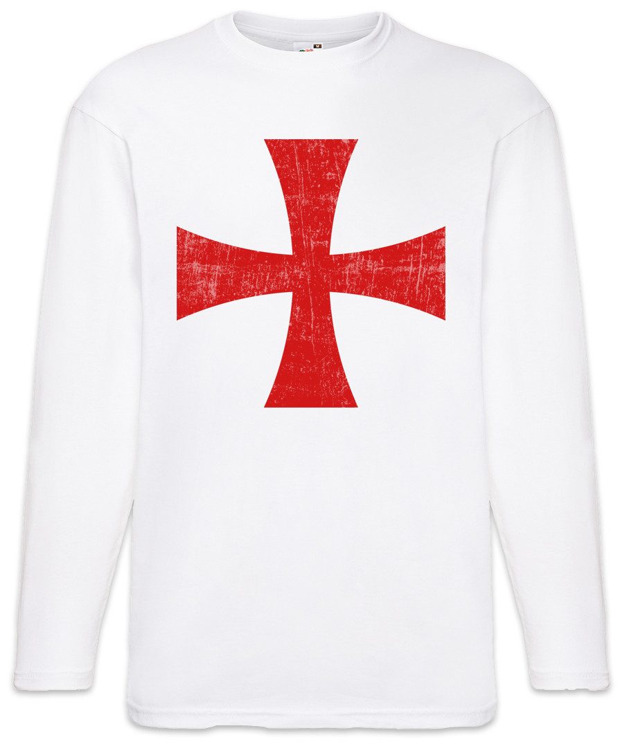 Langarmshirt Templar Cross I Langarm T-Shirt Rotes Templer Orden Kreuz Templerorden