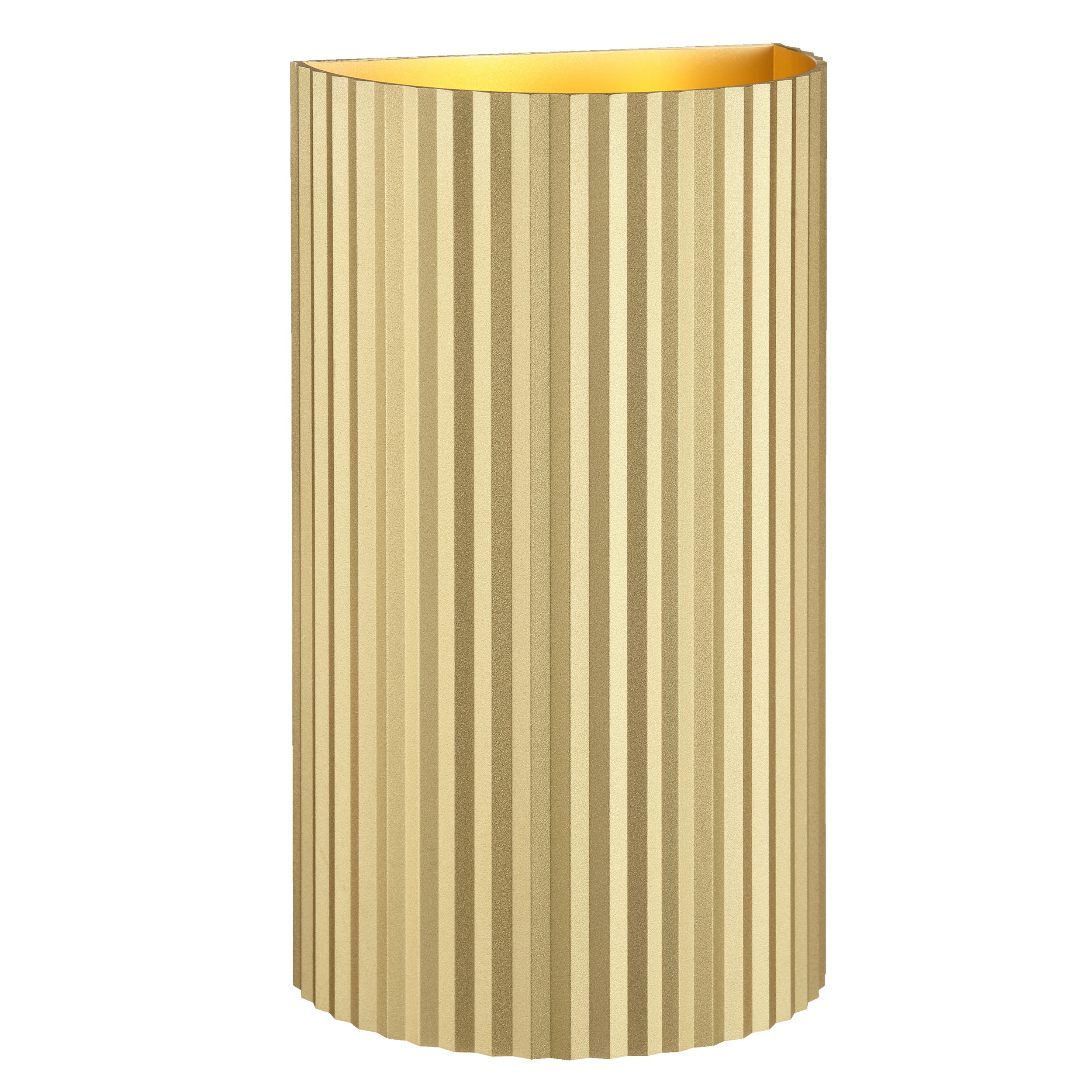 Lightbox Wandleuchte, ohne Leuchtmittel, Wandleuchte 18x10 cm, GU10, Up-Down-Light, Aluminium, matt goldfarben