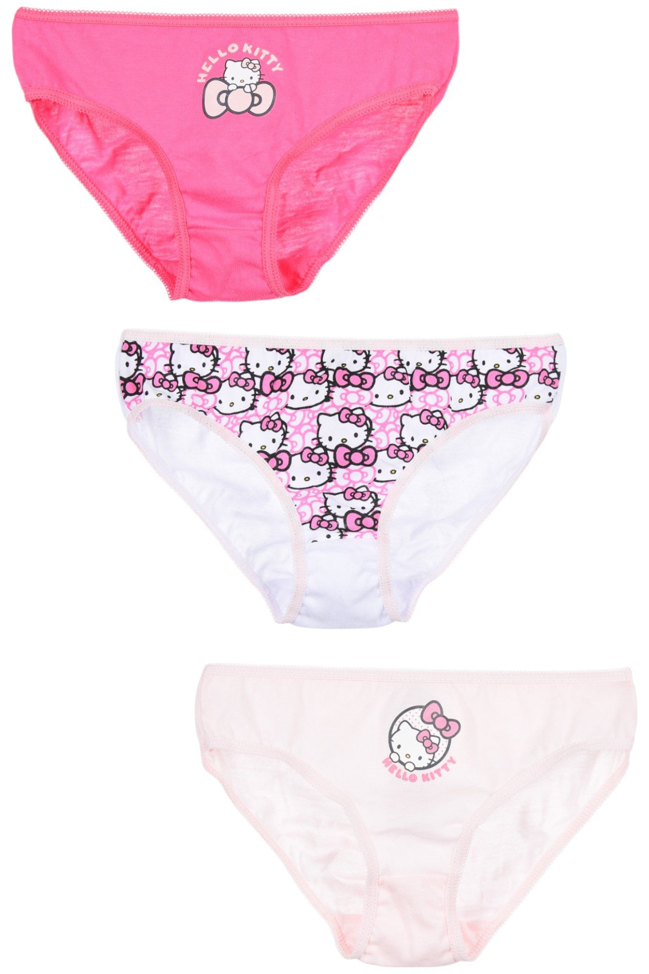 Hello Kitty Slip (3-St) Mädchen Unterhosen Gr.98 -116 cm