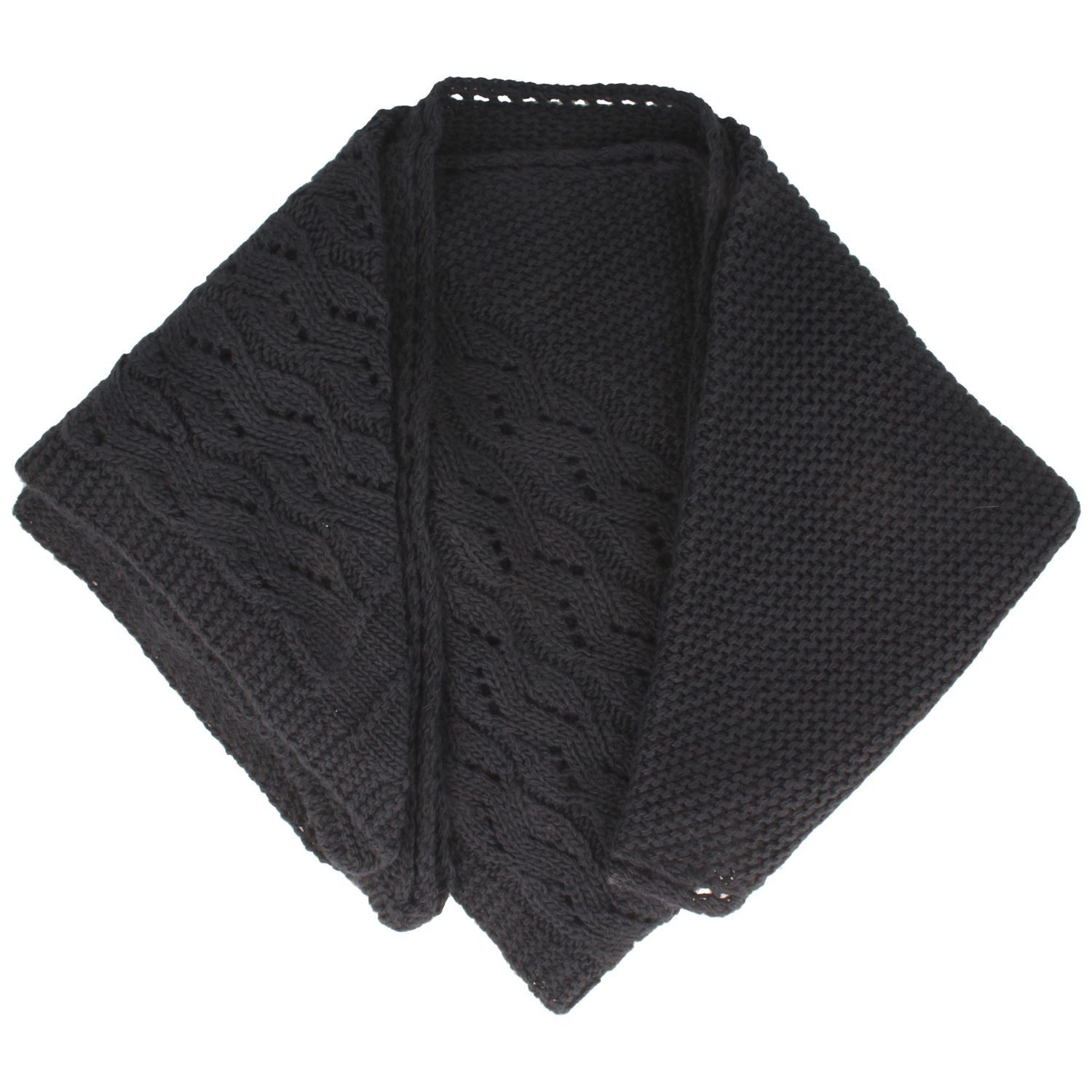 Breiter Schal, Strick Trachtenschal mit Lochmuster