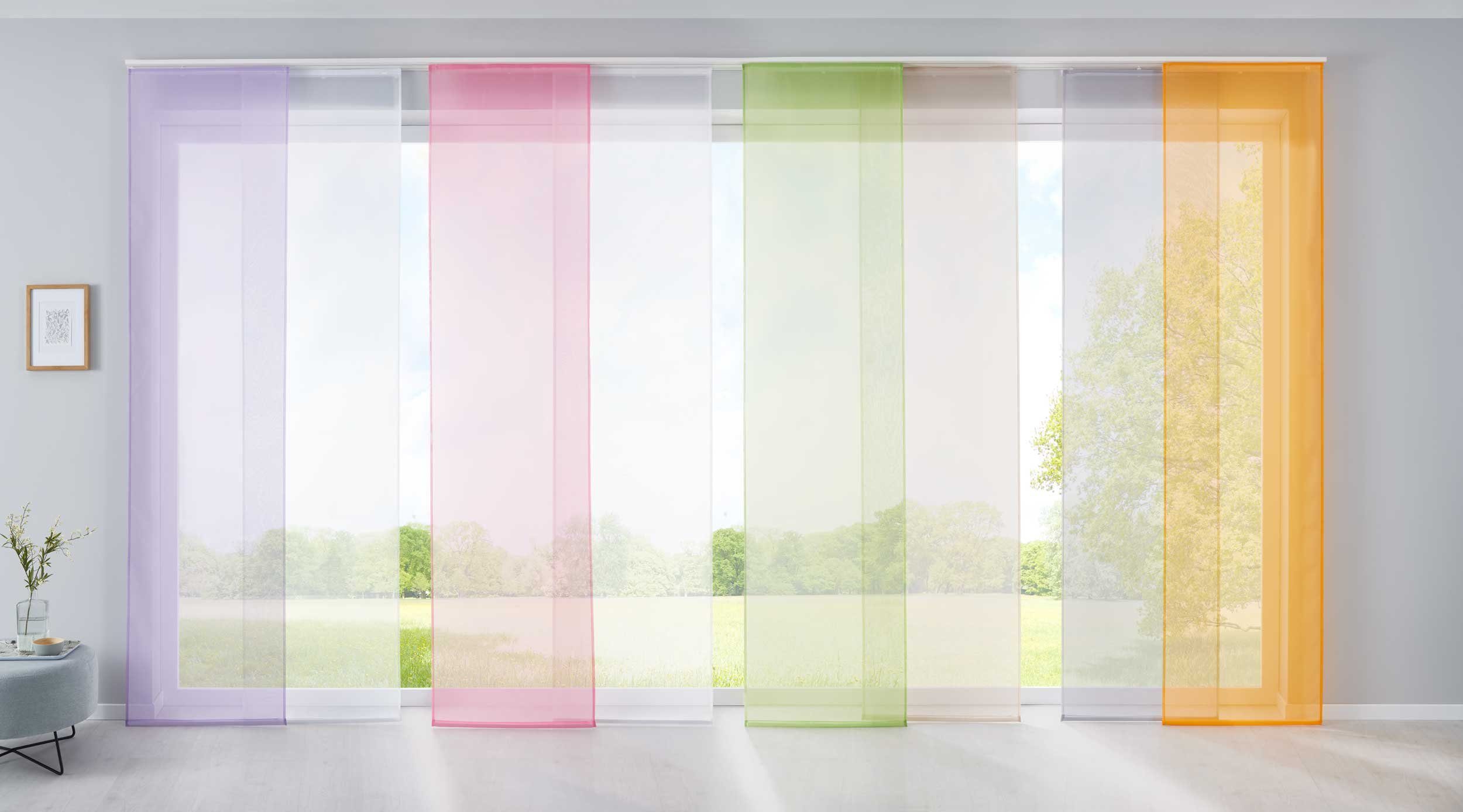 Gardinenbox Schiebegardine (2 St), Paneelwagen, transparent, Flächenvorhäng günstig online kaufen