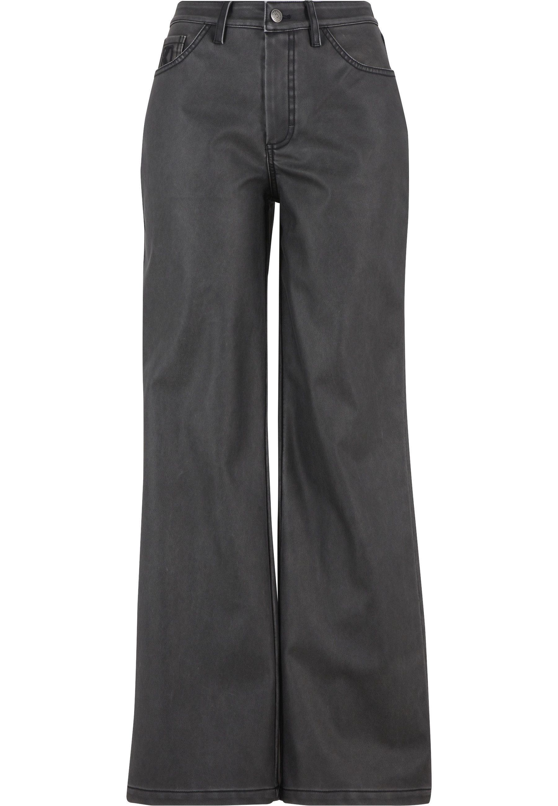 Stoffhose Karl Kani Signature Pu Wide Leg Pants black