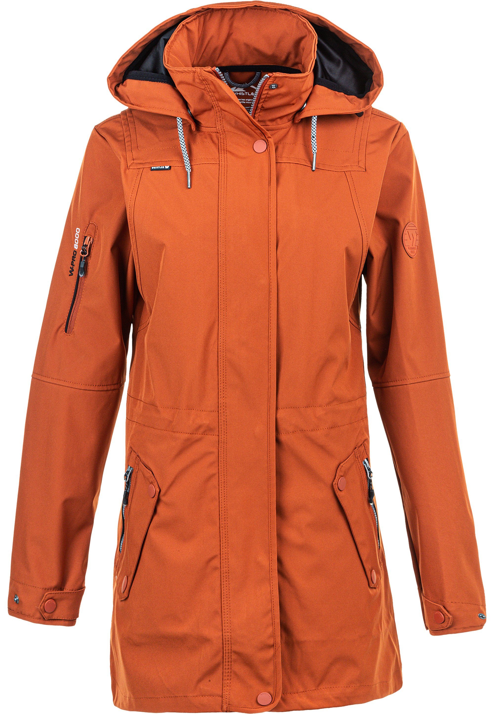 WHISTLER Softshelljacke ISOBEL mit rostbraun Langschnitt komfortablem