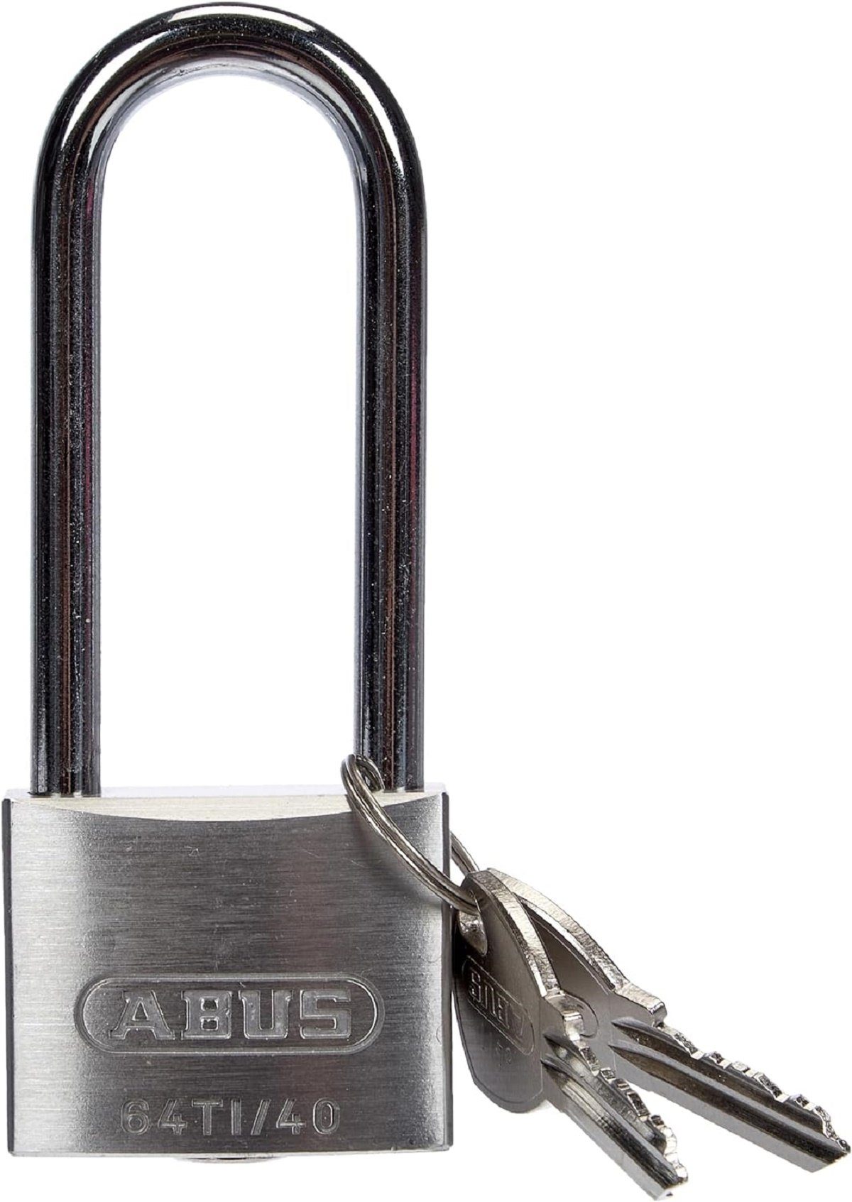 ABUS Vorhängeschloss Vorhängeschloss Titalium 64TI gleichschließend und mit hohem Bügel, (2-tlg)
