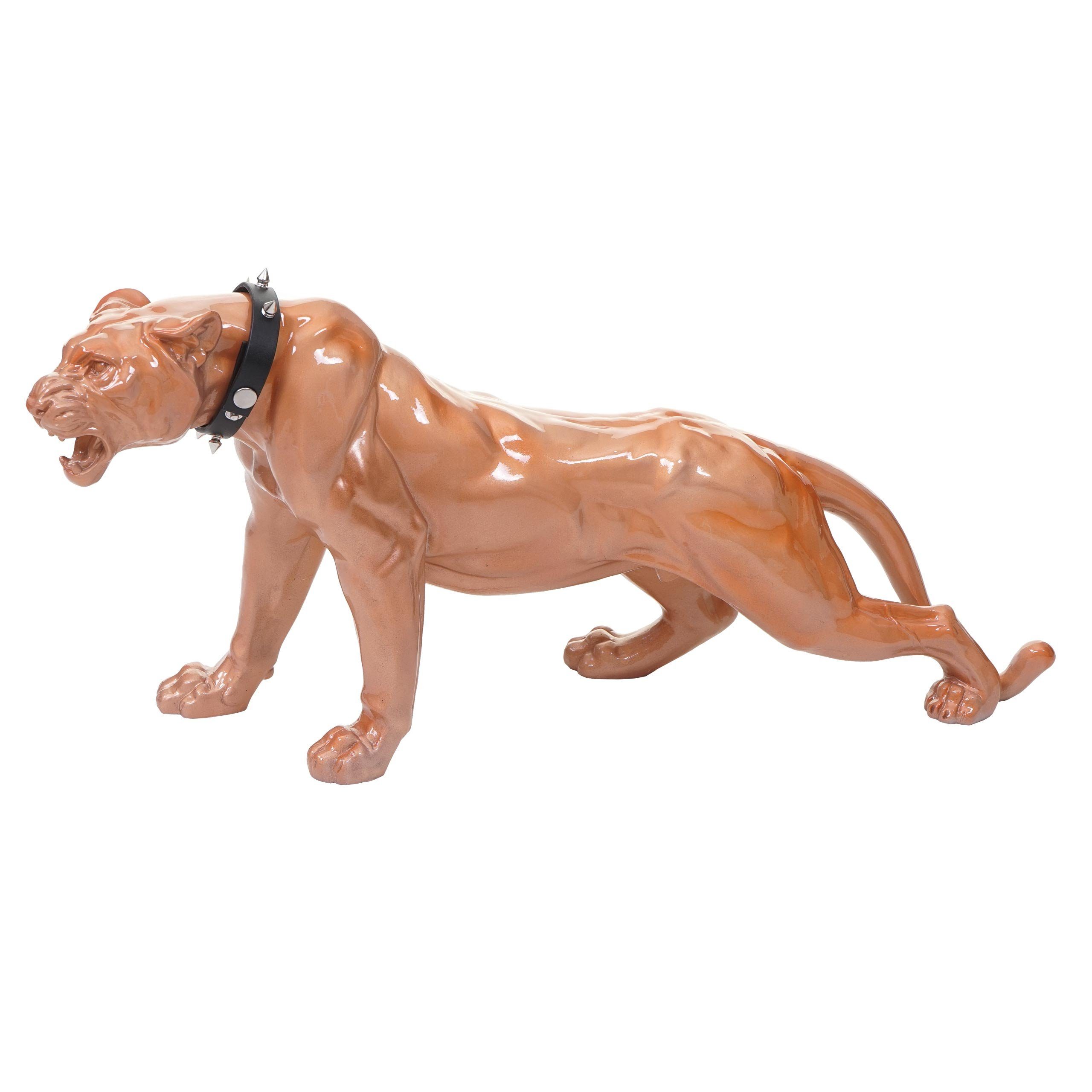 MCW Tierfigur Panther, Indoor/Outdoor-geeignet, Witterungsbeständig, Frostbeständig bis -10° C, Inkl. Halsband