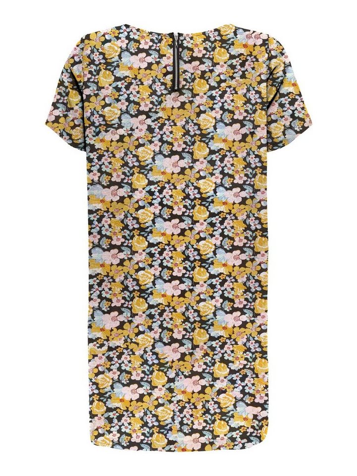 ONLY CARMAKOMA Shirtkleid Mini Kurzarm Kleid Plus Size Übergrößen Print  Dress CARLUXMIE (knielang) 4806 in Gelb-2