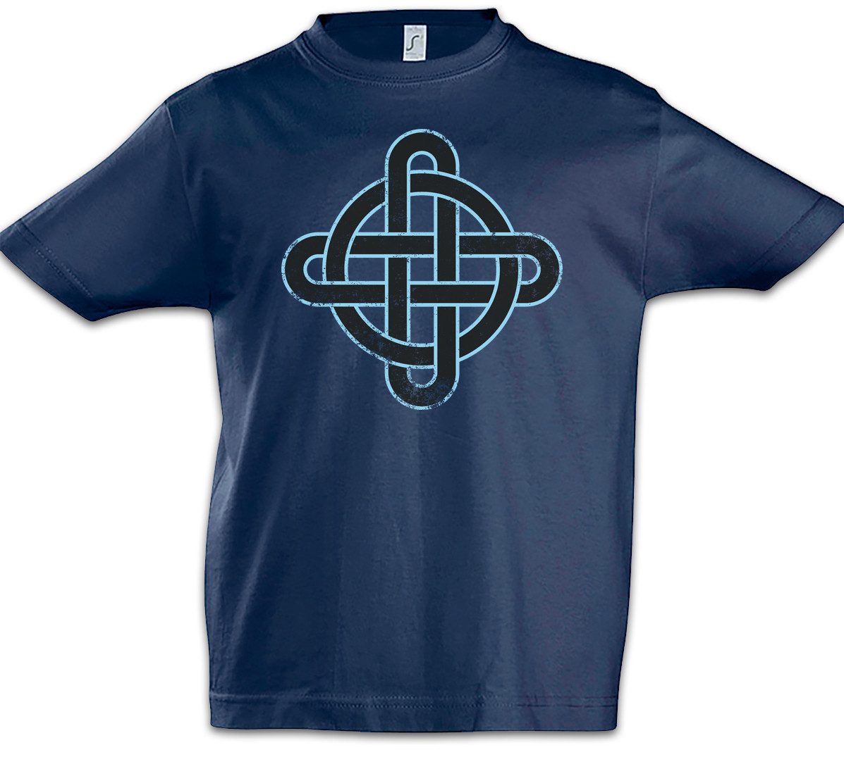 Print-Shirt Celtic Knot Logo Sign IX Kinder T-Shirt Kelten Tribal Knoten Keltisch